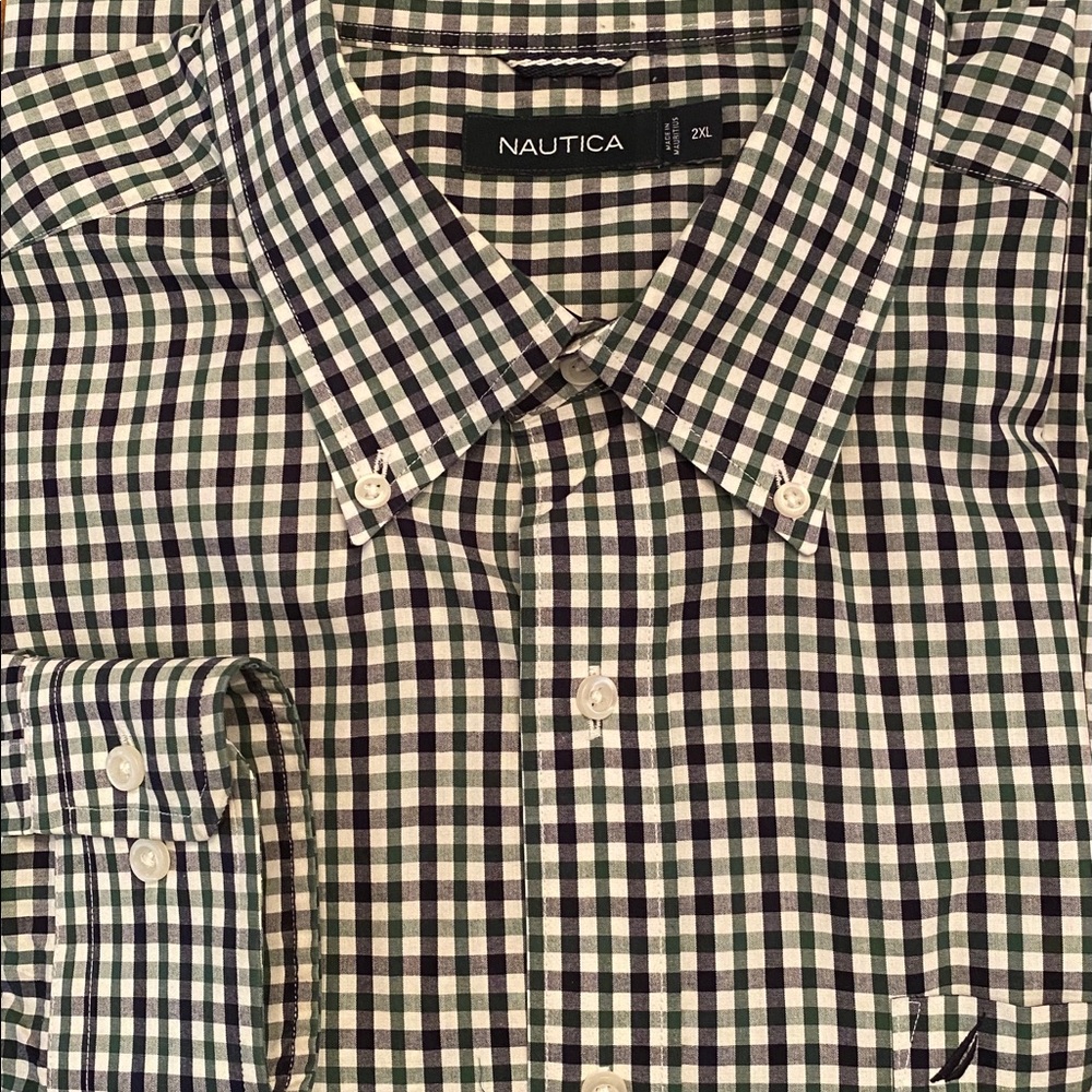 Nautical Patterned Button Down Shirt